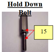 Patty-o-matic 330A Hold Down bolt
